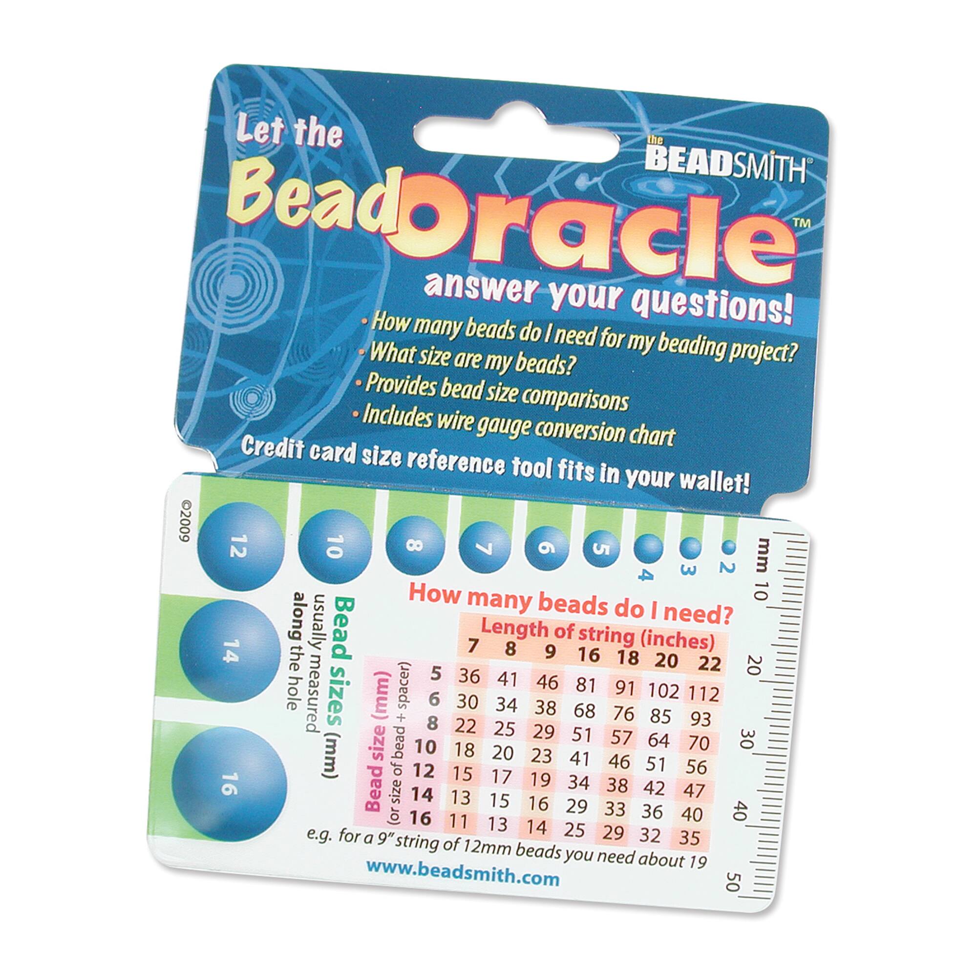 The Beadsmith® Bead Oracle™ Beader's Wallet Reference Card